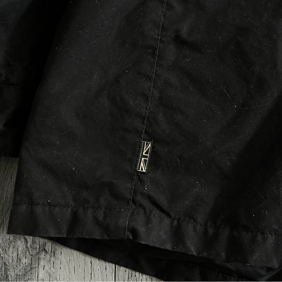 Barbour x Land Rover Jacket Sz L Black Wax Canvas and Leather Collar - Picture 9 of 12